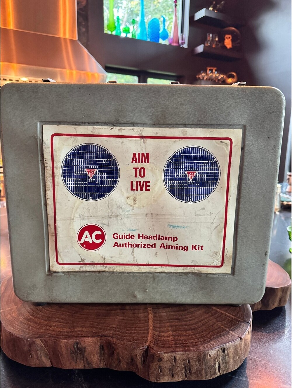 Vintage AC Guide Headlamp Authorized Aiming Kit with Case